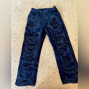 Diesel Aryel Ripped Jeans straight leg